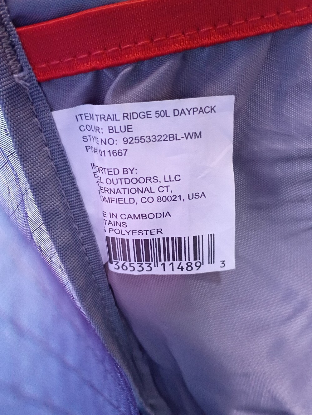 Trail Ridge 50l Day Backpack Used - Picture 10 of 16